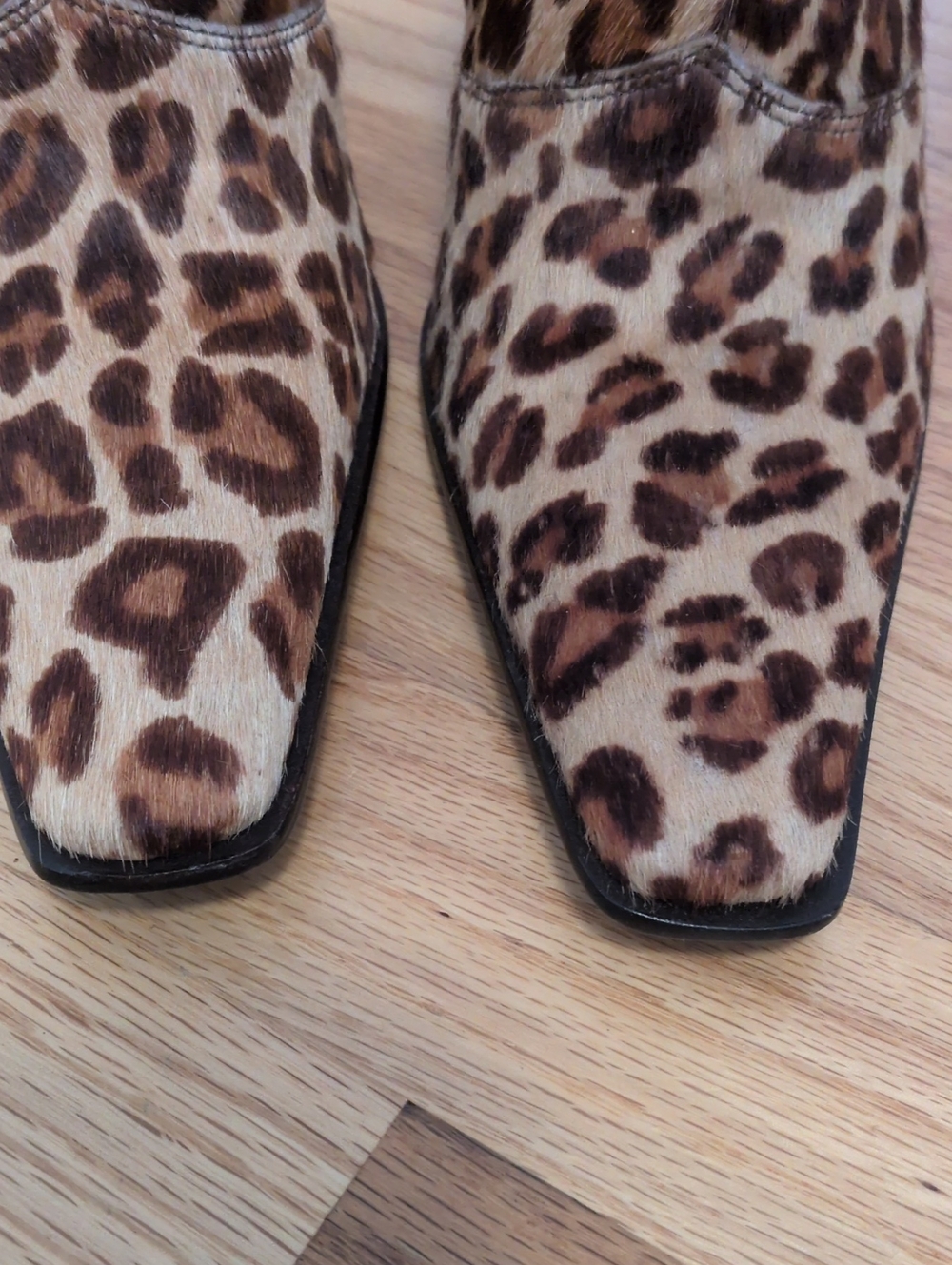 Dolce Vita Animal Print Square Toe Boots - Picture 4 of 12